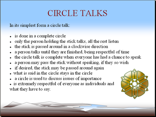Traditional Talking Circle